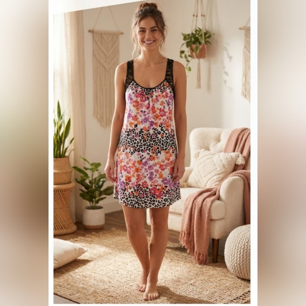 Cami Chemise Sexy Night Gown Floral 3x